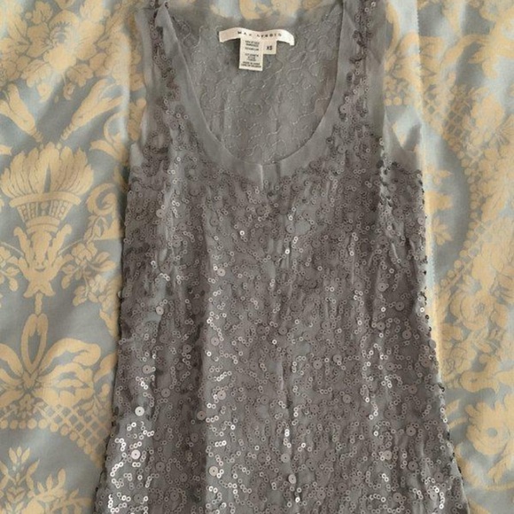 Max Studio Silver Sequin Tanktop - Picture 1 of 2